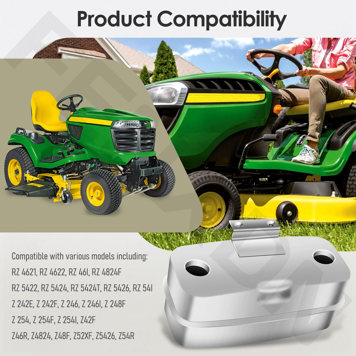 FENXDN quiet-operation muffler lowers mower noise for a calmer outdoor session