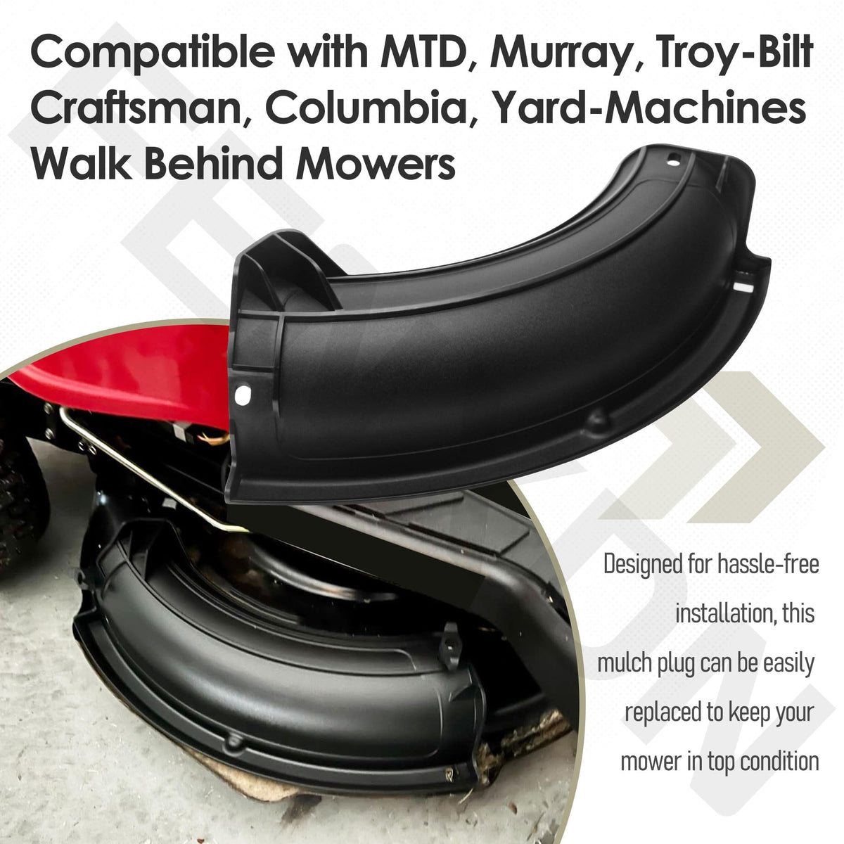 FENXDN mulch plug for Troy-Bilt 30-inch models supports reliable operation
