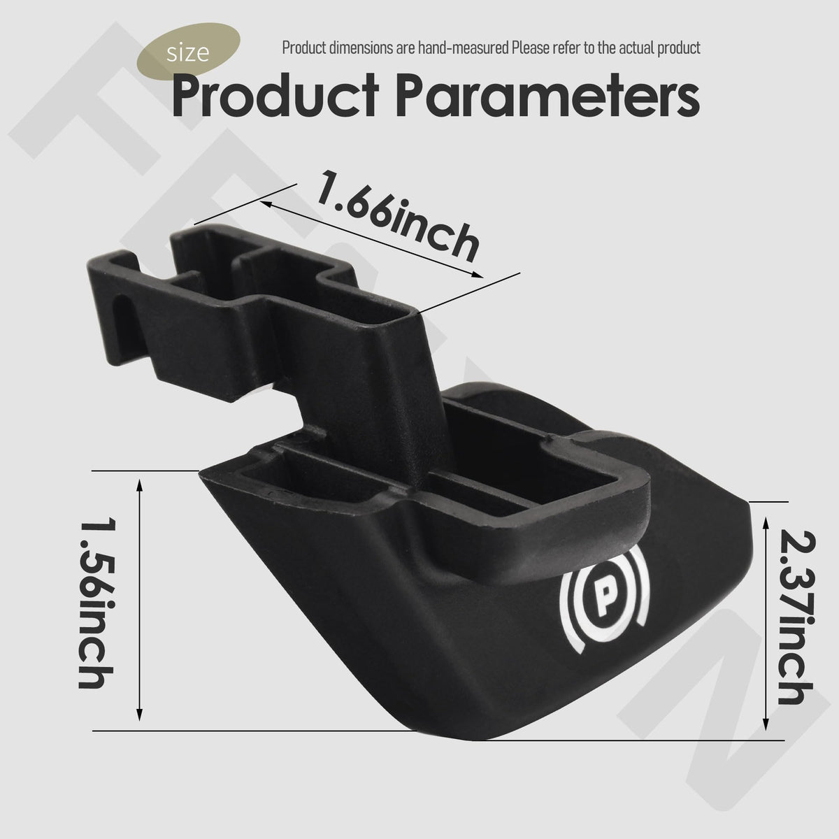 FENXDN parking brake handle side view demonstrating ergonomic grip for easier operation