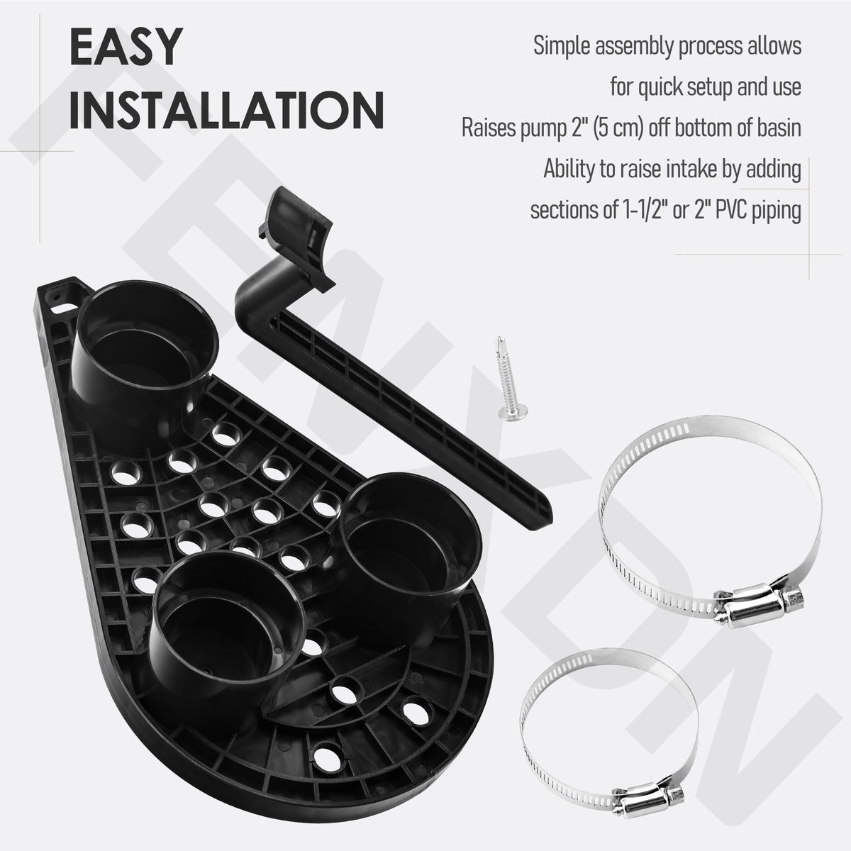 FENXDN 10-2421 pump stand for Zoeller 130-140 Series supports adjustable intake height