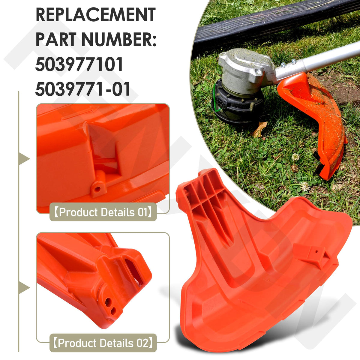 FENXDN trimmer guard shield for Husqvarna 223R shields user from projectiles while trimming