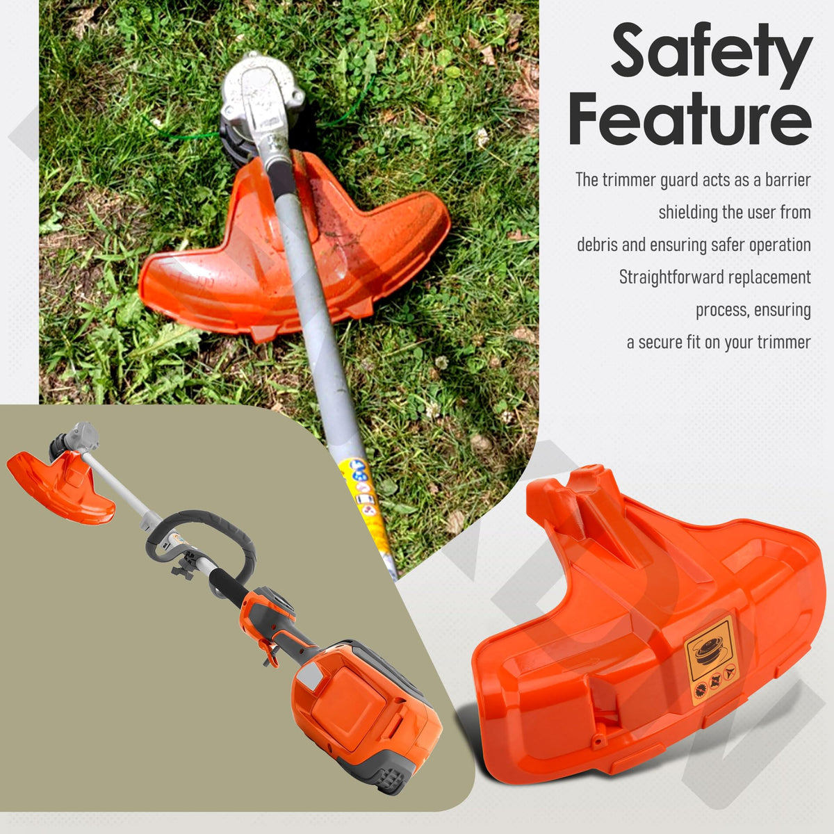 FENXDN trimmer guard shield for Husqvarna 525RX protects you during heavy yard work