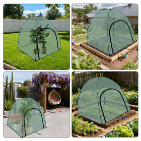 Feoang insect barrier netting helps protect fruit and herbs.