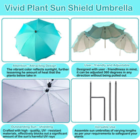Feoang easy-assembly parts simplify setup for the plant umbrella.