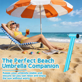 Feoang easy-use no-tools-required design simplifies beach shade setup.