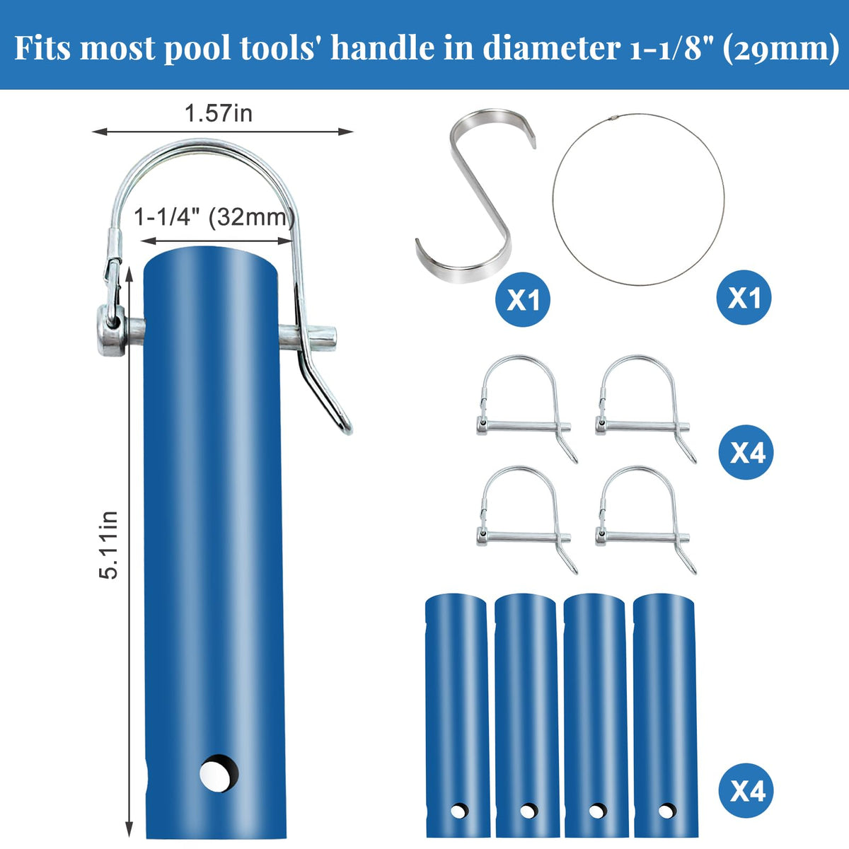 Feoang key chain loop helps group holders for easy repositioning.