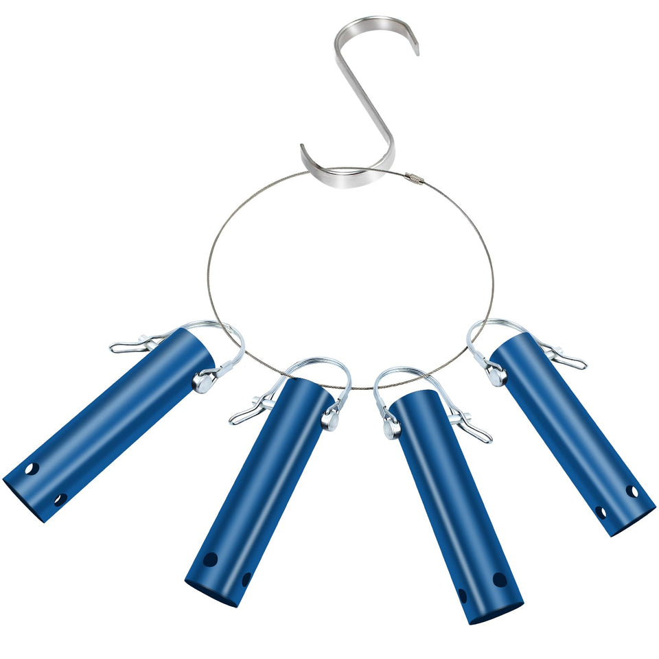 Feoang pool tool holder 4-pack keeps rakes and nets neatly organized by the pool.