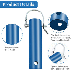 Feoang pool tool hooks 4 for versatile hanging and quick access.
