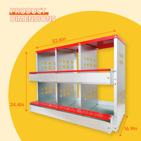 FEOKUMO perches and top lid included for easy access and secure storage.