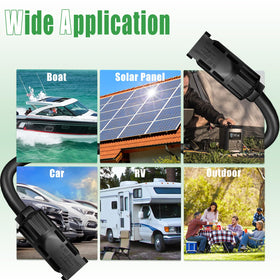 Feotech outdoor-ready solar extension cable suitable for boats, RVs, and vehicles