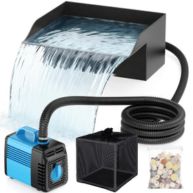 feoxshal pond waterfall spillway box 8in shown for easy backyard installation