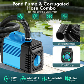 feoxshal 10ft corrugated tubing enables flexible pond installations