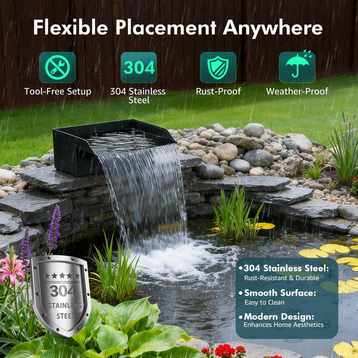 FEOXSHAL 10ft corrugated tubing for flexible, leak-resistant outdoor installation.
