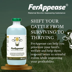 FerAppease bottle label showing dosage and usage directions.