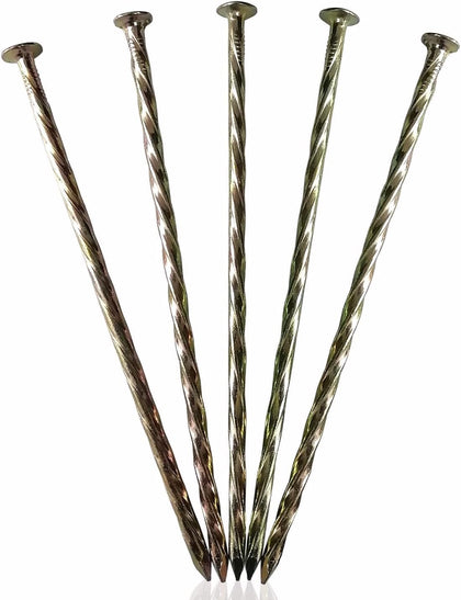 Fercery 12 inch galvanized spiral spike anchors turf edging for durable outdoor use