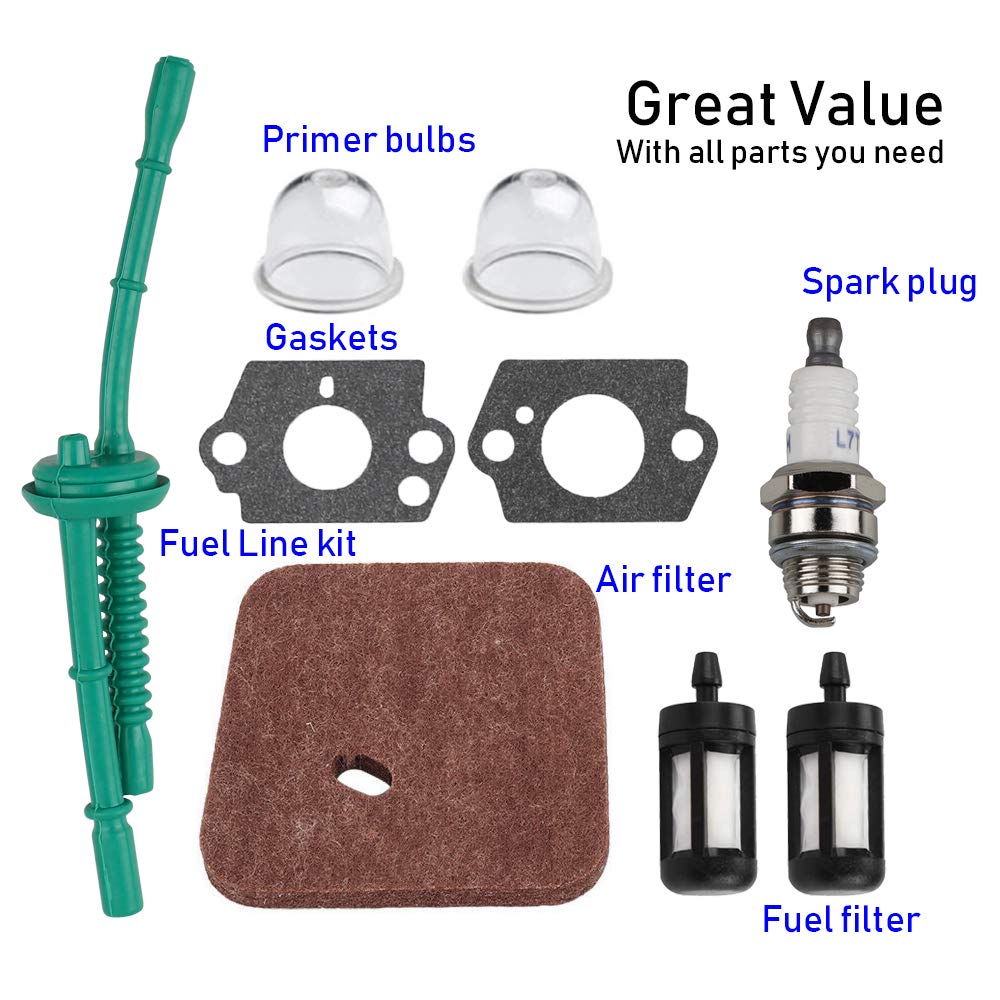 Ferilter C1Q-S97 carburetor kit with spark plug and fuel line