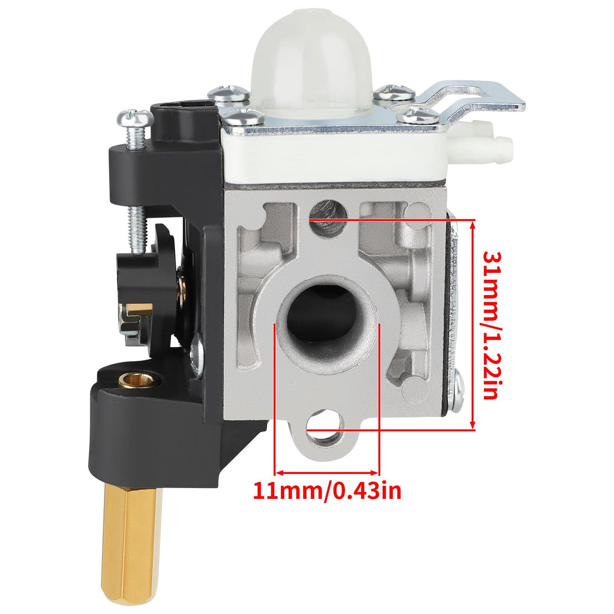 Ferilter GT-200R carburetor assembly, clear view for easy replacement