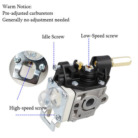 Ferilter HC150 carburetor angled view, compatible with hedge trimmers