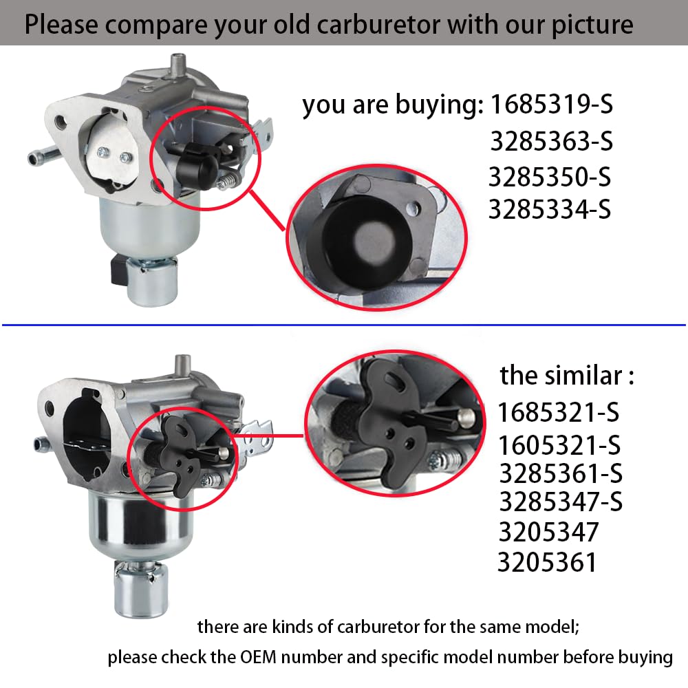 Ferilter Kohler 7000 carburetor fuel line connection detail supports easy installation.