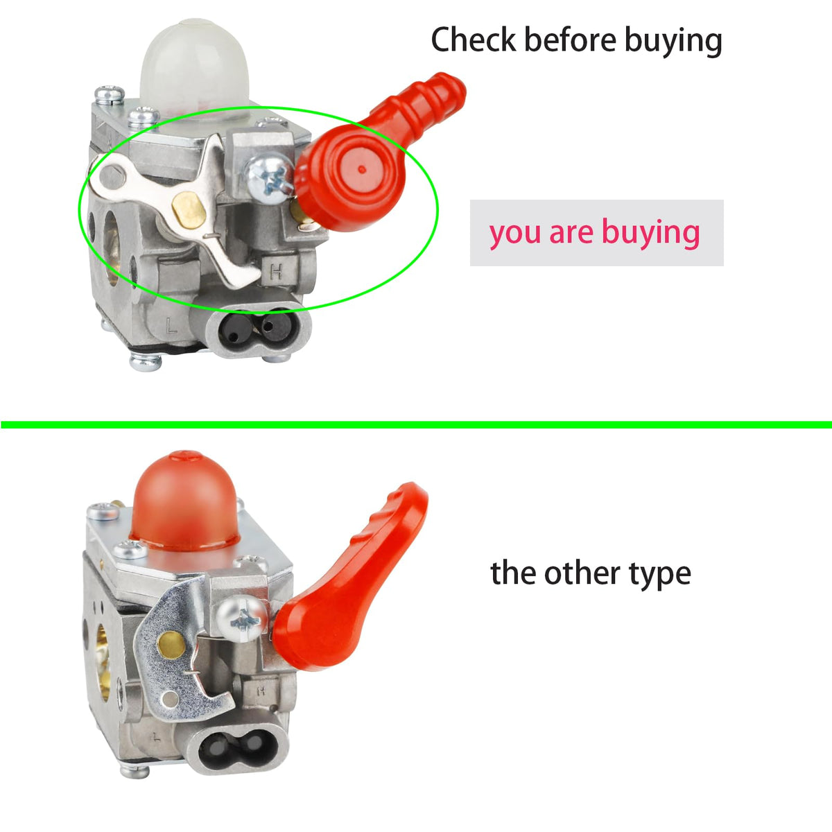 Ferilter Craftsman 25cc-27cc compatibility guide image shows model verification