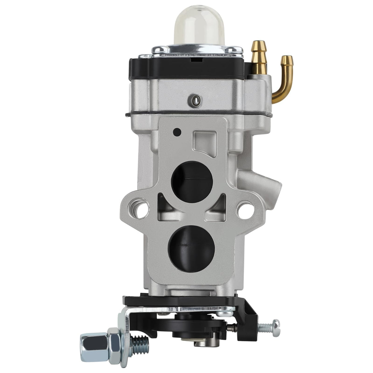 Close-up of Ferilter EBZ7500 carburetor showing precise components.