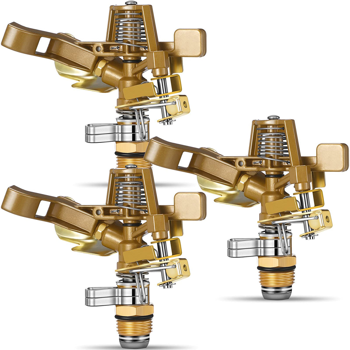 Ferraycle brass impulse sprinkler package ready for yard irrigation and broad coverage.