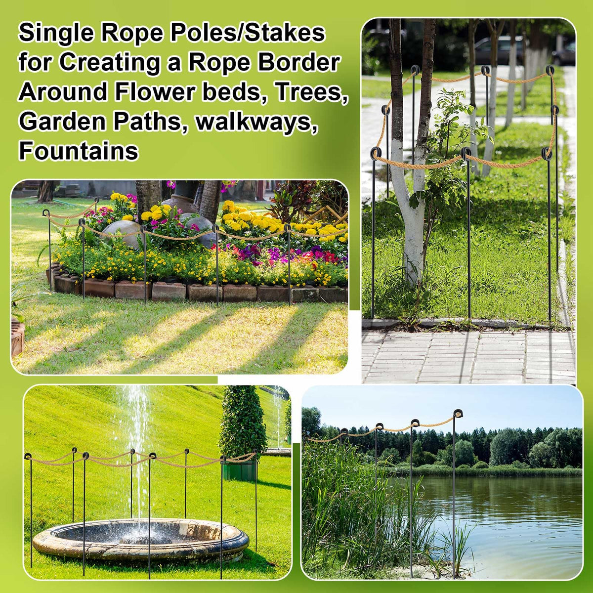Ferraycle rope stake loop close-up shows powder-coated resilience.