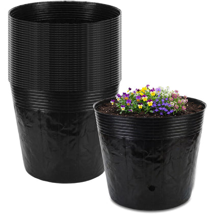 Ferrochef 30-pack 5-gallon nursery pots for bulk planting and space management.