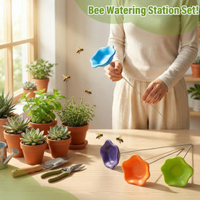Durable all-weather resin secures long-term garden use for pollinators.