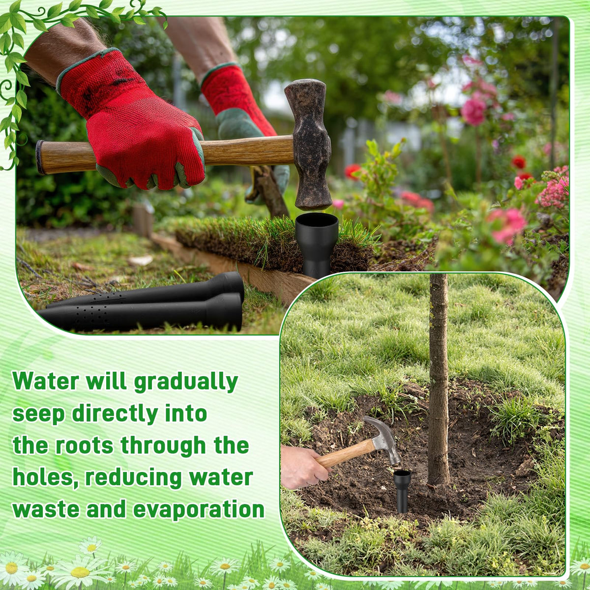 Ferrochef garden irrigation spike for trees and plants promoting deep roots