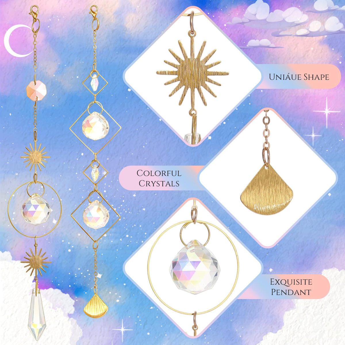 Ferrochef hanging chain pendant ornament, easily suspended on hooks or rods.