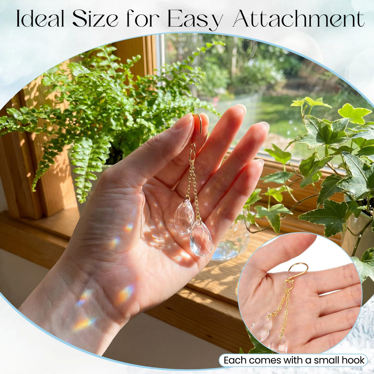 Ferrochef mini plant decor crystal for micro gardens adds rainbow sparkle.