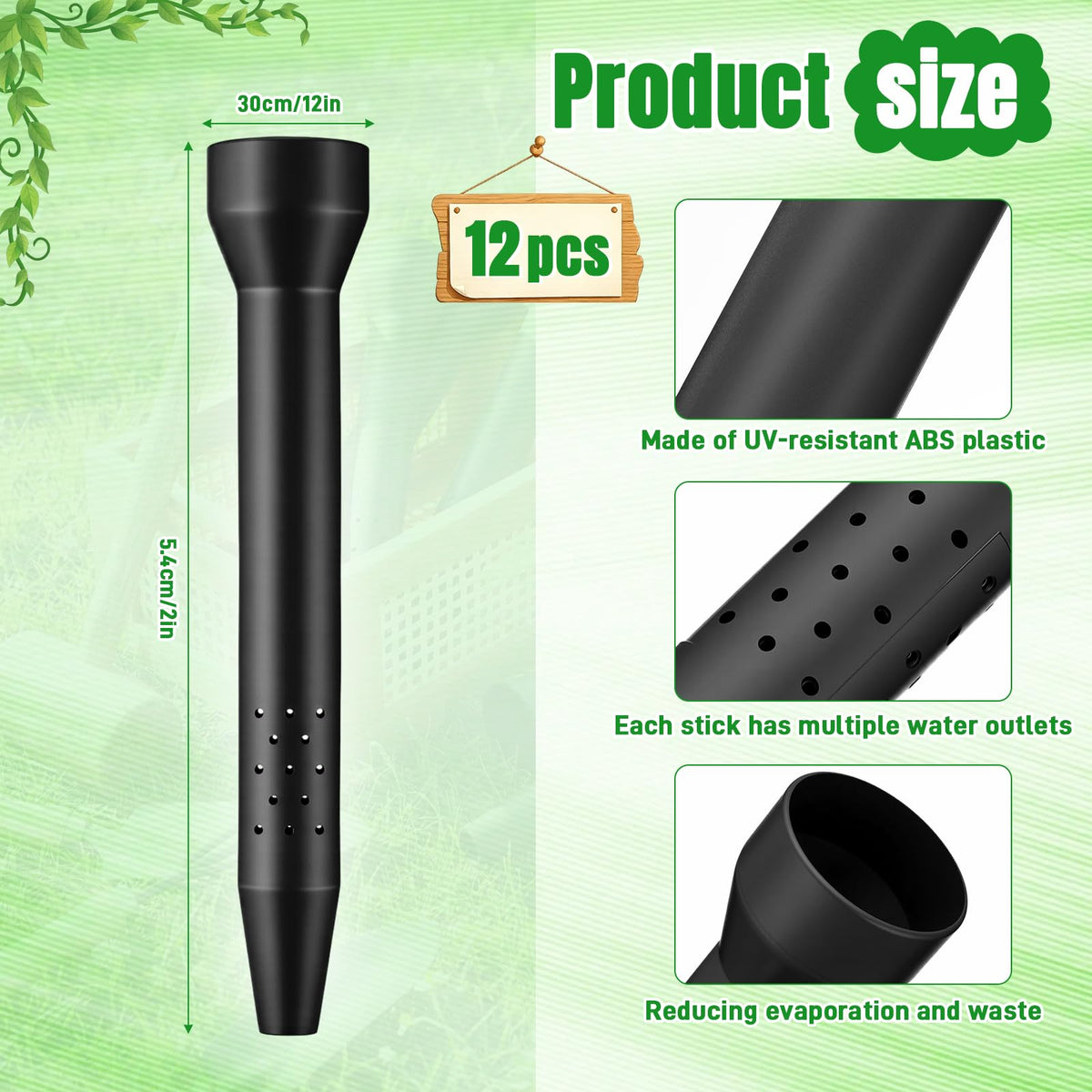 Ferrochef root watering stick with multiple outlets delivers efficient root nourishment.