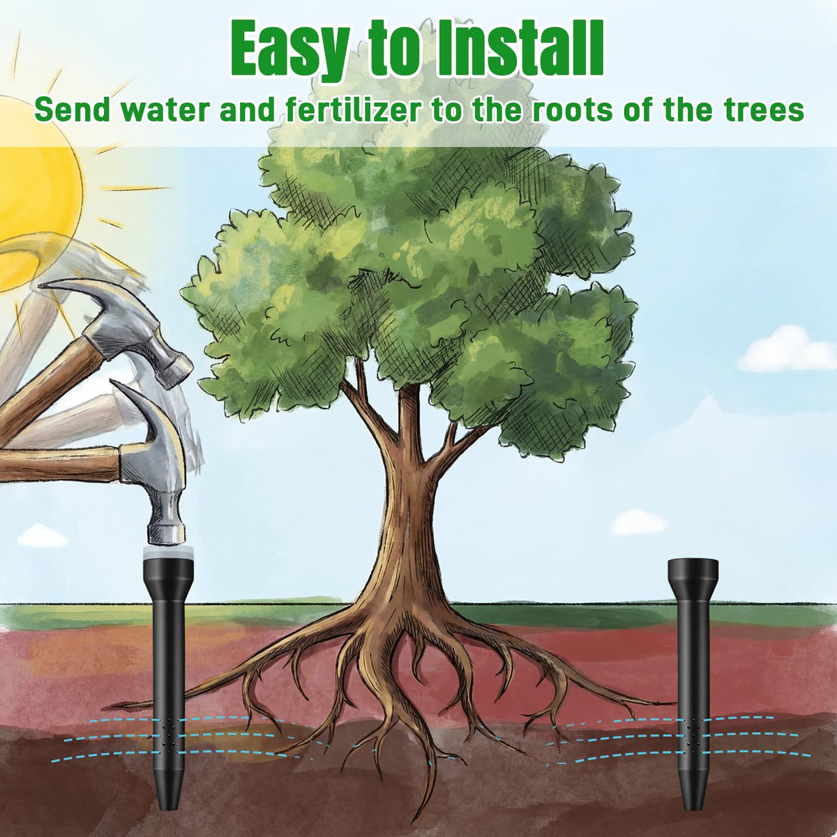 Ferrochef root-zone watering outlets ensuring targeted nourishment with minimal waste