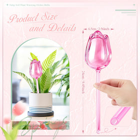 Ferrochef self-watering globe in champagne color maintains moisture in a planter
