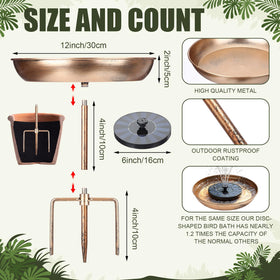 Ferrochef solar fountain nozzles provide varied patterns for a tranquil patio