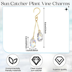 Ferrochef suncatcher hanging bloom crystal enhances sunlight reflection in any window.