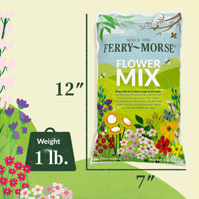One-pound Ferry Morse Northeast wildflower bag ready for meadow planting.