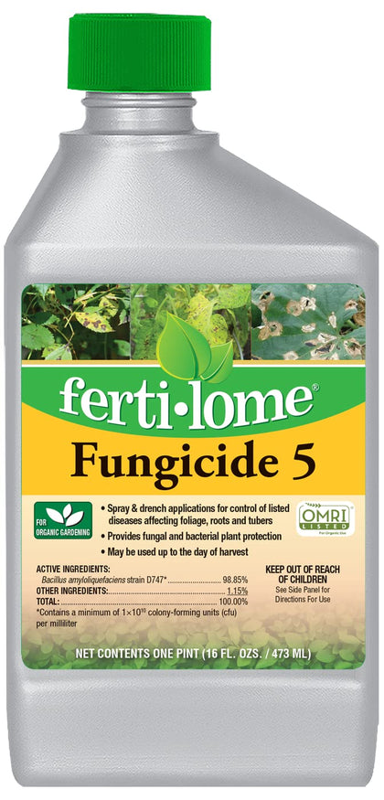 Ferti-Lome Fungicide 5 concentrate bottle for garden disease prevention and plant protection