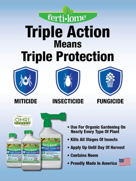ferti-lome triple action plus RTU spraying leaves demonstrates leaf protection in action