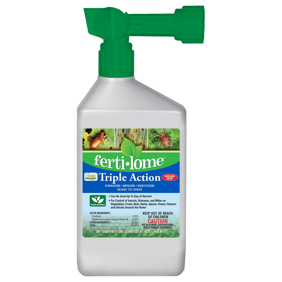 Ferti-Lome Triple Action RTS bottle front view for garden protection