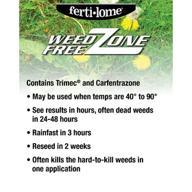 Ferti-Lome Weed Free Zone spray action demonstrates quick impact on young weeds