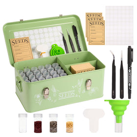 Fertilfy 60-slot seed organizer top view with locking lid for safe transport