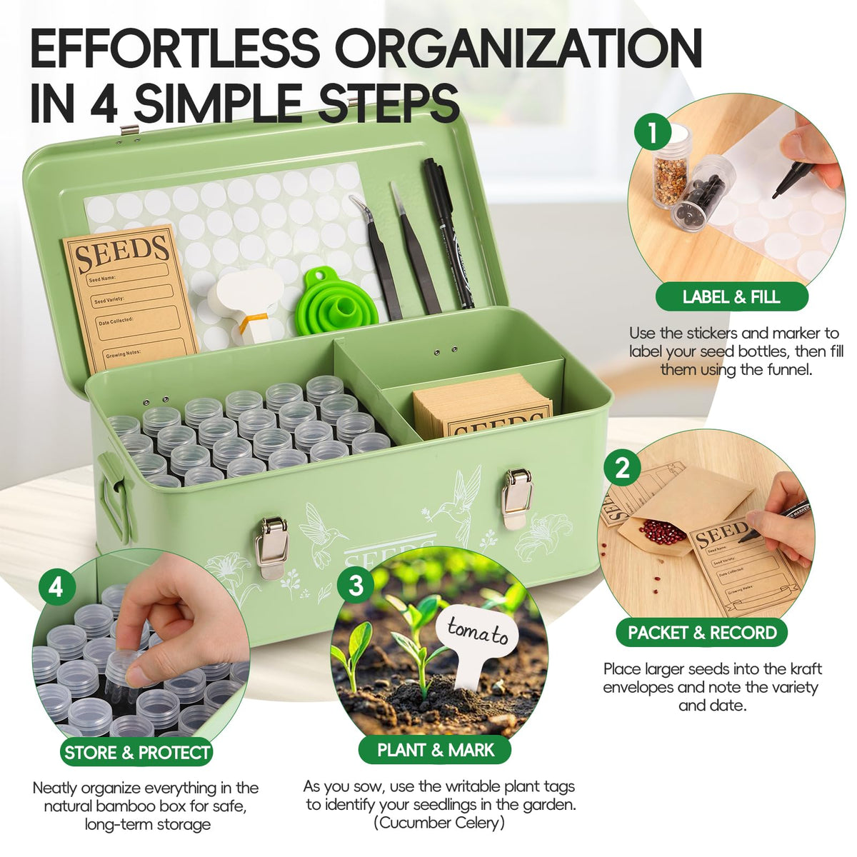 Fertilfy ergonomic handles provide comfortable carrying to greenhouse