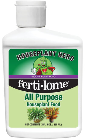 Ferti-Lome Houseplant Hero bottle showing 8 oz size for easy feeding.