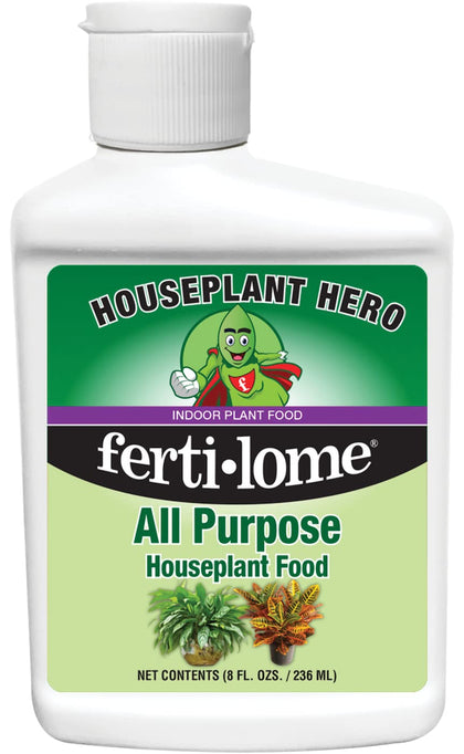 Ferti-Lome Houseplant Hero bottle showing 8 oz size for easy feeding.