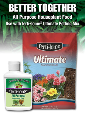 Ferti-Lome Houseplant Hero bottle used indoors and outdoors for feeding.