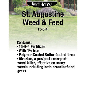 Ferti-lome weed feed in action with spreader delivering even coverage on a lawn.