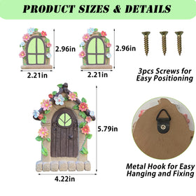 FESTGLOX fairy window on bark adds woodland charm with durable weatherproof finish.