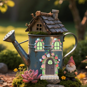 Lightweight kit makes a cozy fairy corner in any outdoor space.